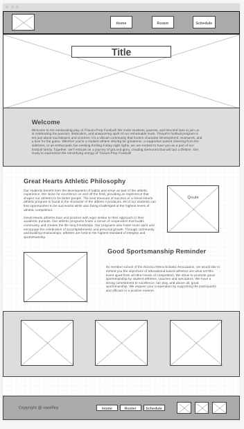 home page wireframe