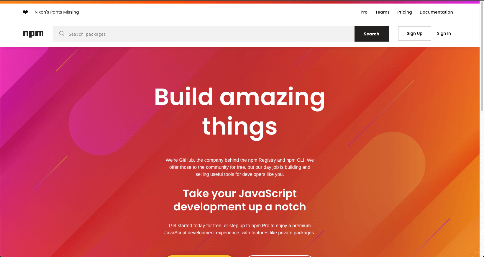 npm website