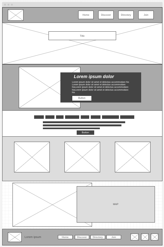 home page wireframe