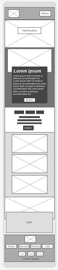 home page wireframe